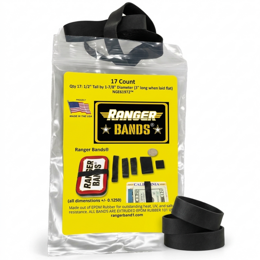 Ranger Bands® 17 Count Extra Stretch Made from EPDM Rubber for Survival and Strapping Gear Made in The USA NGE61972