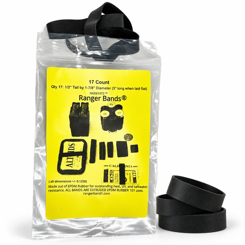Ranger Bands® 17 Count Extra Stretch Made from EPDM Rubber for Survival and Strapping Gear Made in The USA NGE61972