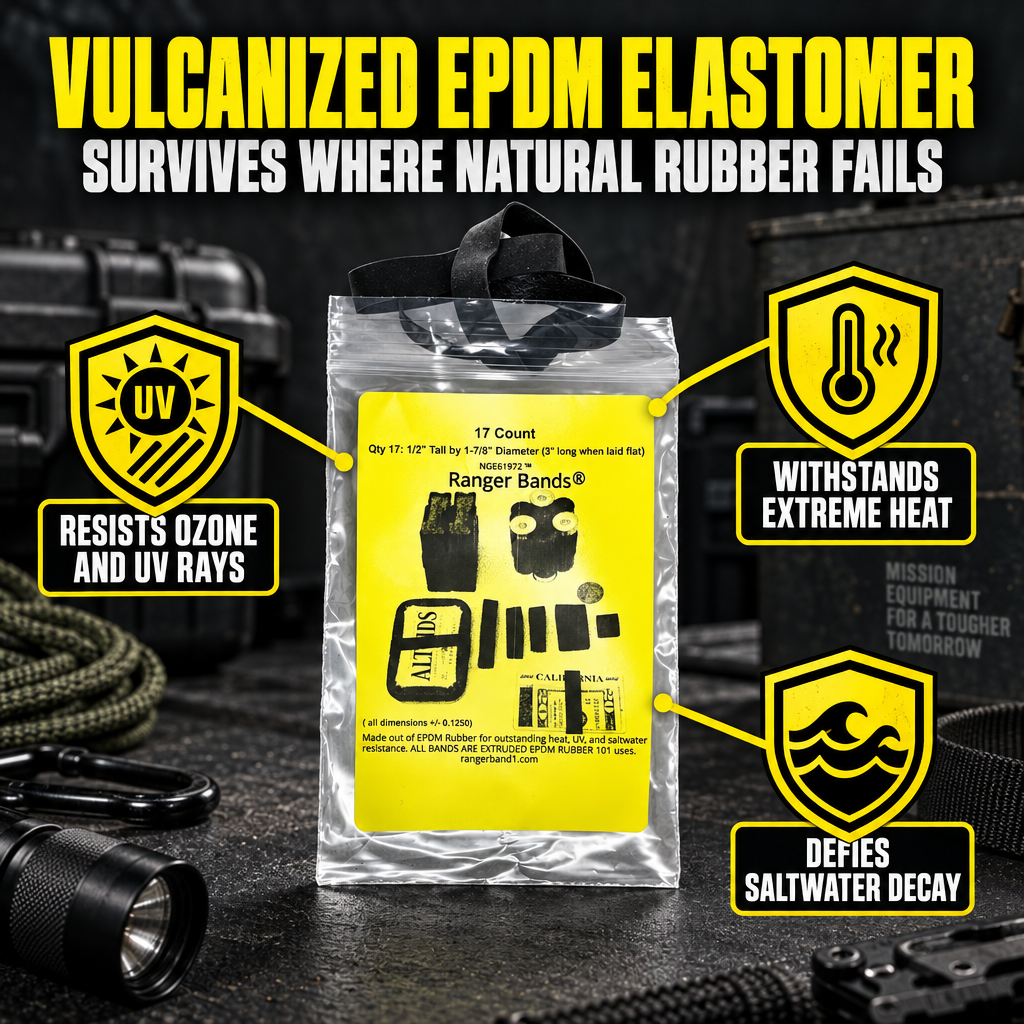 Ranger Bands® 17 Count Extra Stretch Made from EPDM Rubber for Survival and Strapping Gear Made in The USA NGE61972