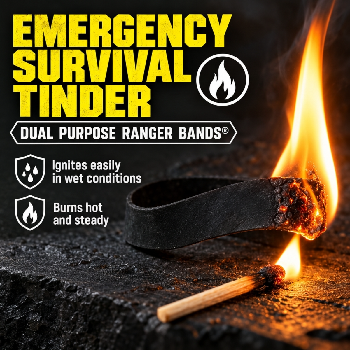Ranger Bands® 17 Count Extra Stretch Made from EPDM Rubber for Survival and Strapping Gear Made in The USA NGE61972