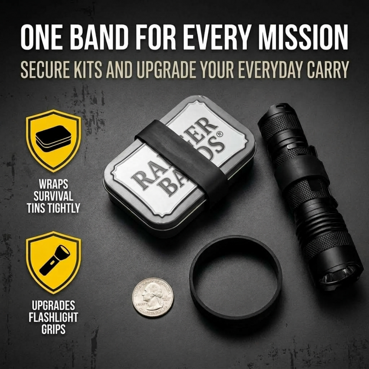 Ranger Bands® 75 Count Extra Stretch Made From EPDM Rubber Survival & Strapping Gear  USA  NGE61972 ™