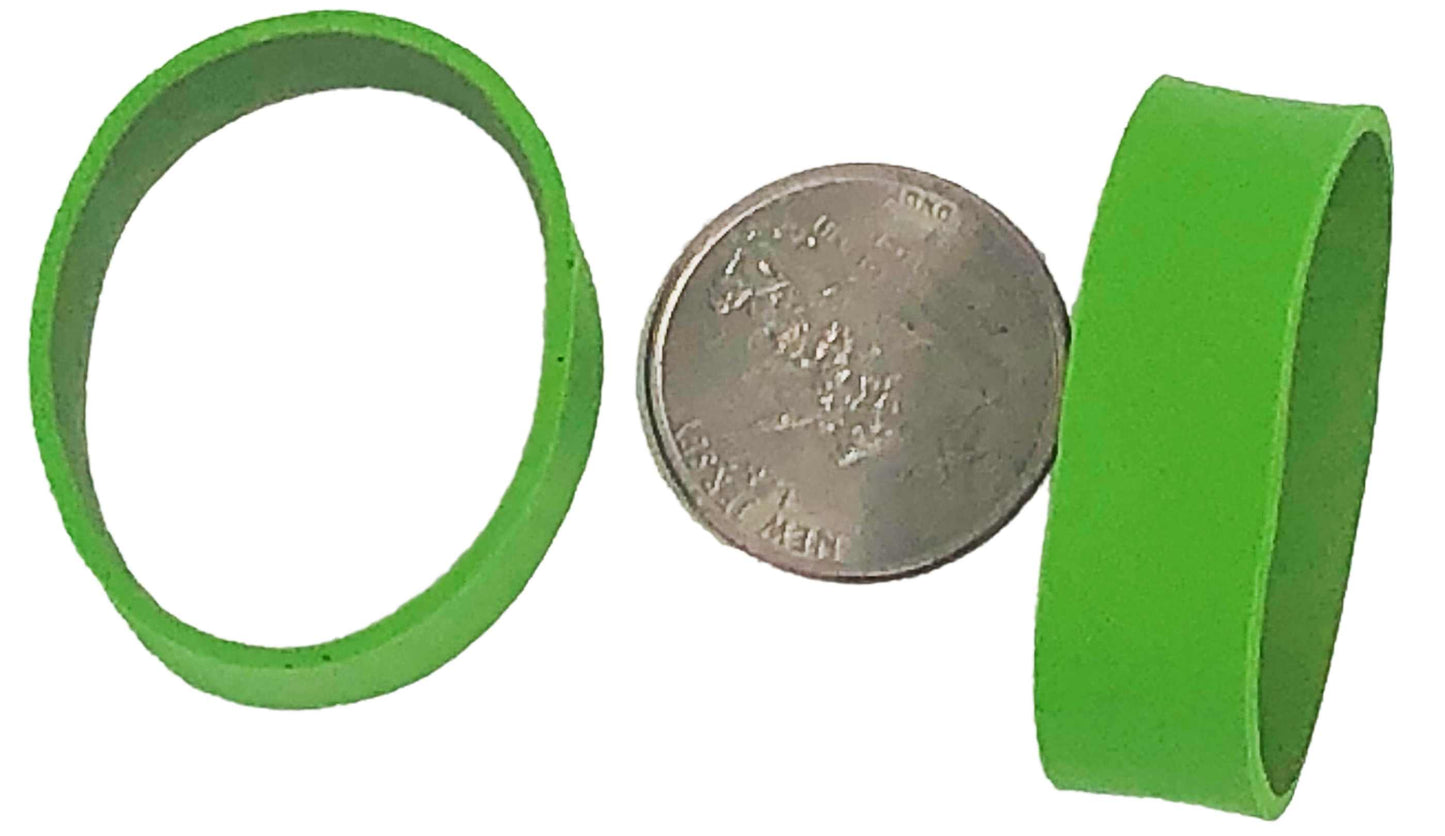 Green band compared to Quater dollar coin