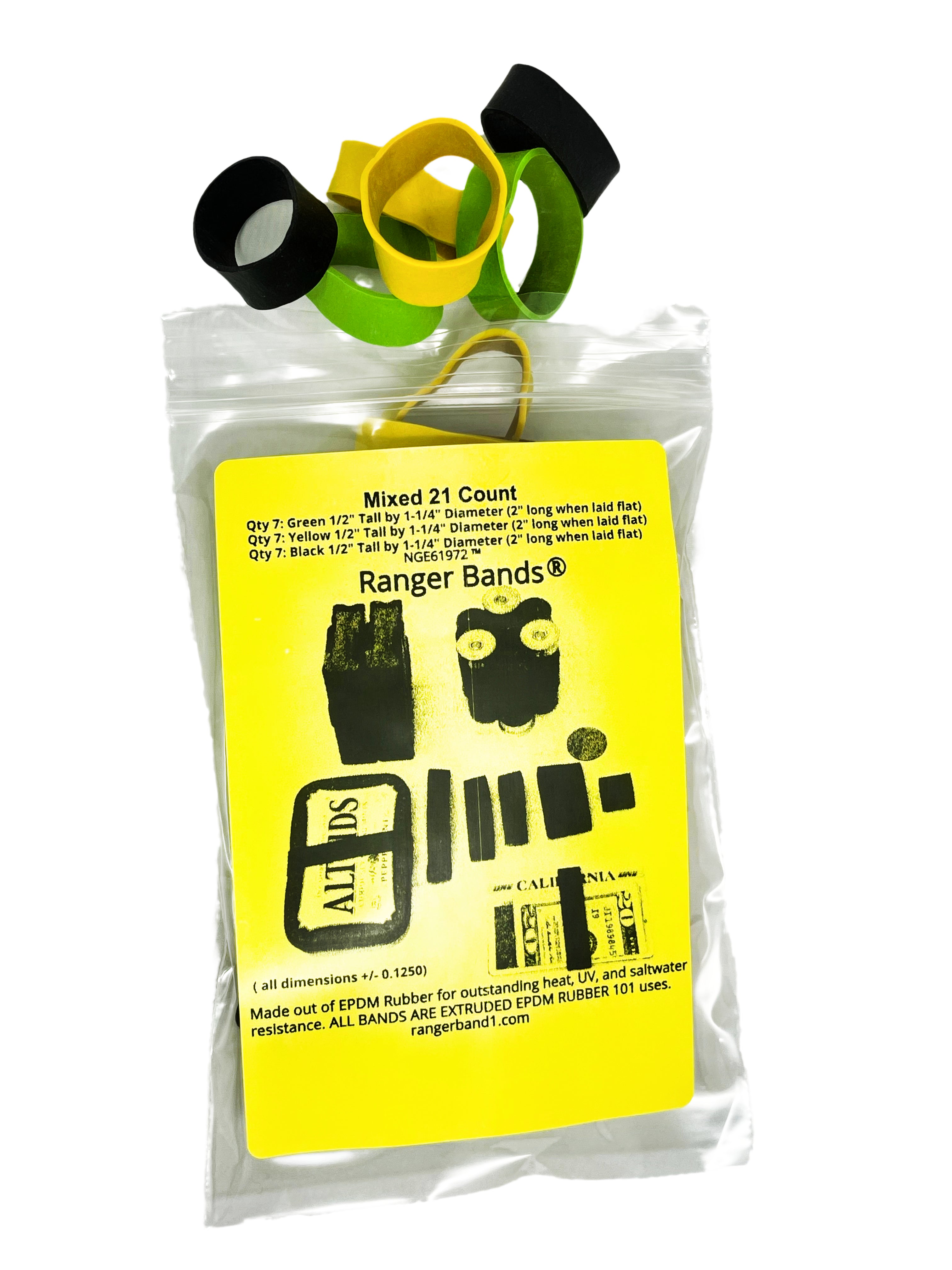 Large Ranger Bands Ranger Bands® From EPDM Rubber for Survival, Strap USA MADE