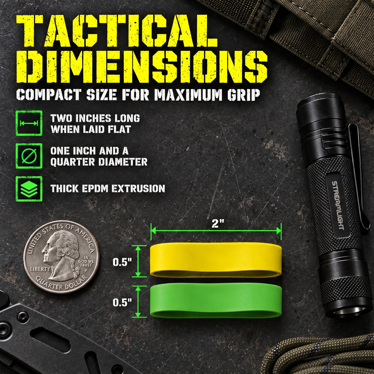 Ranger Bands® Mixed 24 Extra Stretch Safety colors small Made from EPDM Rubber for Survival, Emergency Tinder and Strapping Gear Made in the USA
