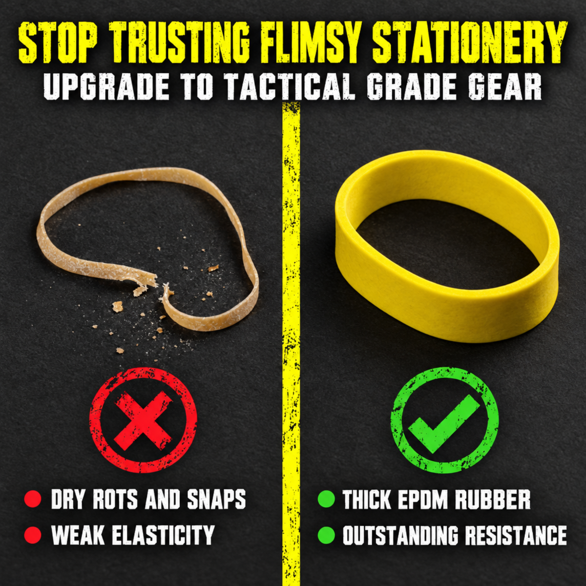 Ranger Bands® Mixed 40 Count Extra Stretch Safety colors Made from EPDM Rubber for Survival, Emergency Tinder and Strapping Gear Made in the USA
