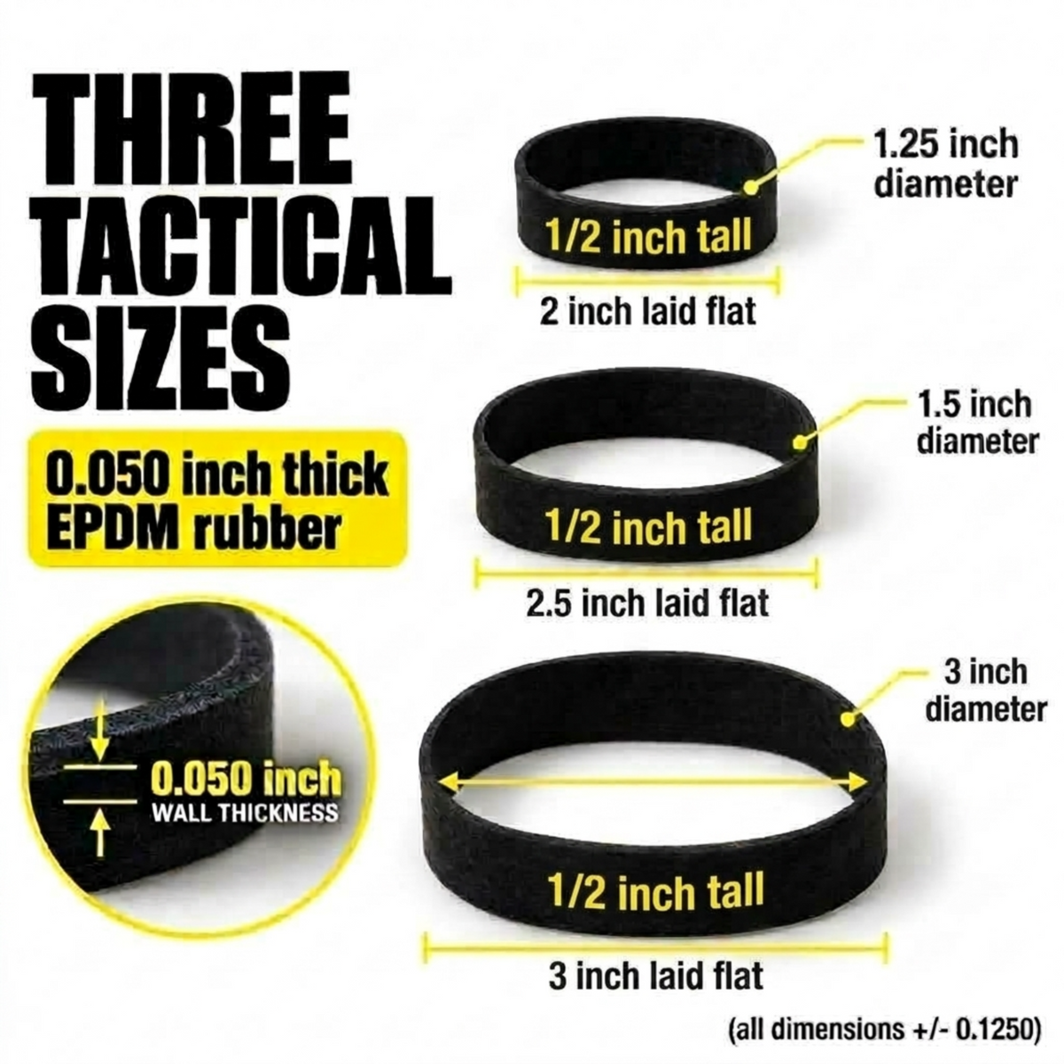 Ranger Band 1® Mixed 36 Count Extra Stretch Made of EPDM Rubber for Survival, Tinder and Strapping Gear of Various Sizes Made in the USA NGE61972
