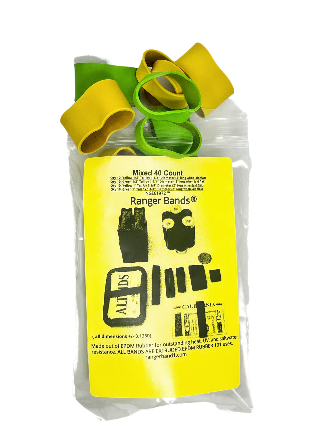 Ranger Bands® From EPDM Rubber for Survival, Strap USA MADE