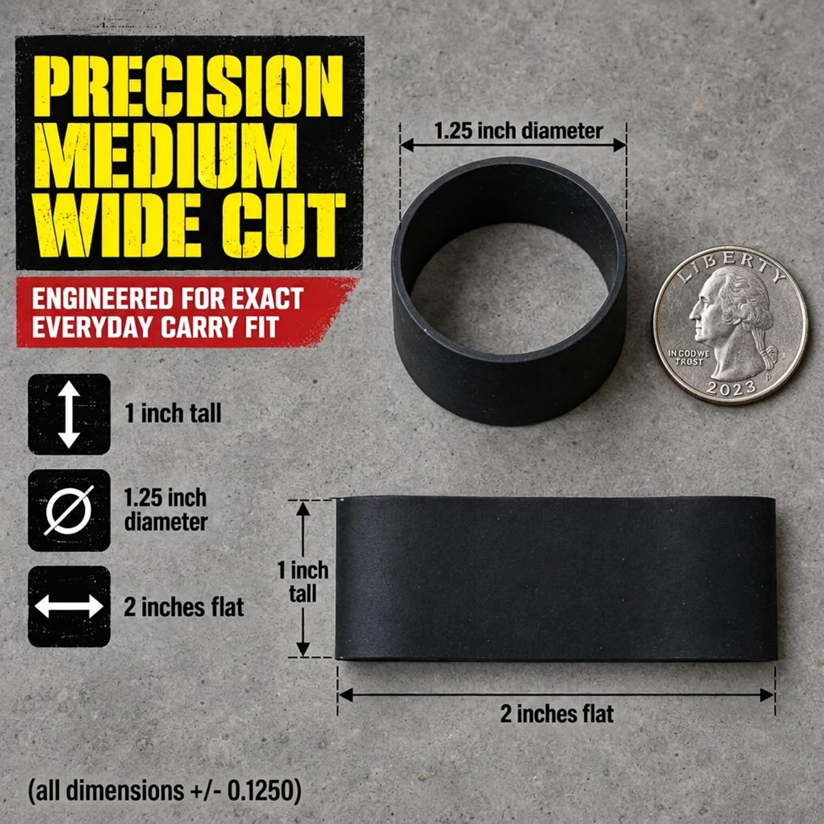 Ranger Bands® Medium Wide 48 Count High Tension less stretch Compound EPDM Rubber for Survival, Emergency Tinder and Strapping Gear Made in the USA