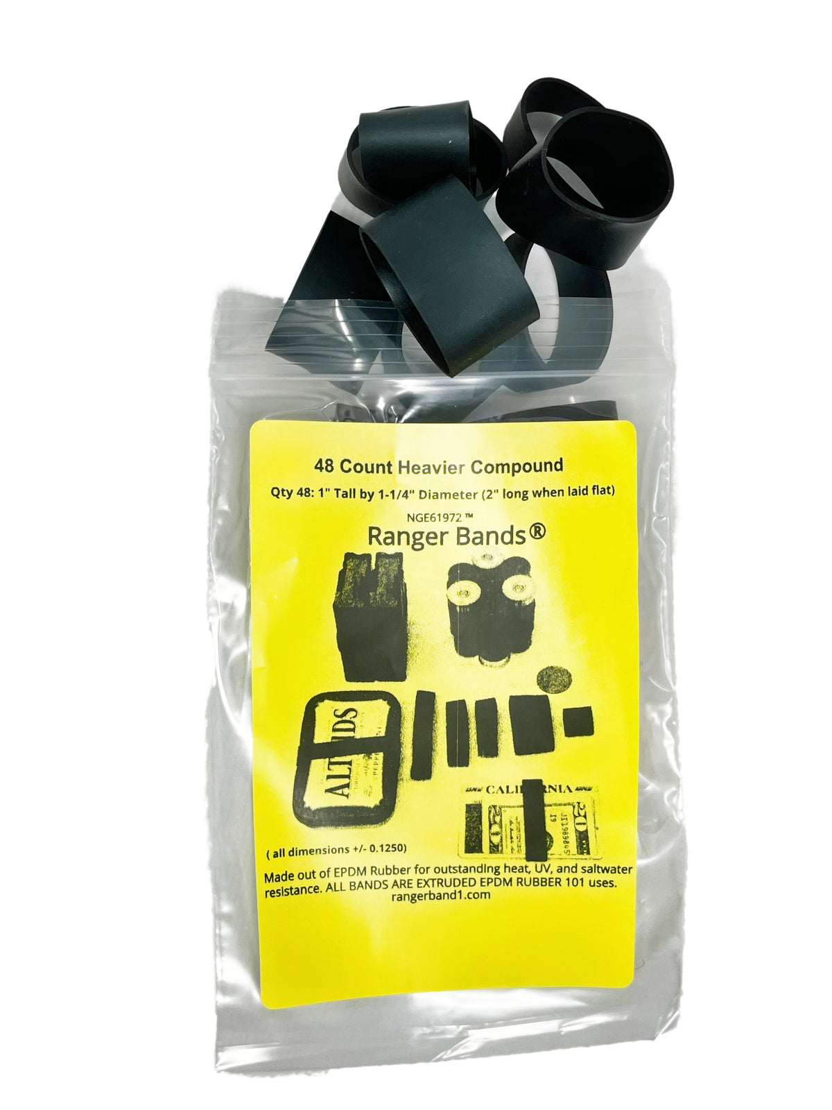 Ranger Bands® Medium Wide 48 Ct High Tension EPDM Rubber