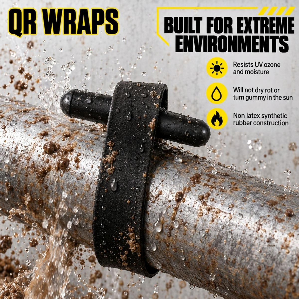10" Qr Wraps 5 Count are  Weather Resistant EPDM Rubber  Ranger Bands®