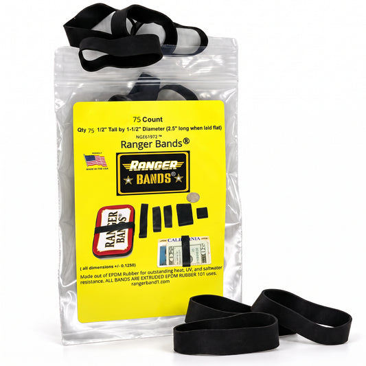 Ranger Bands® 75 Count Extra Stretch Made From EPDM Rubber Survival & Strapping Gear  USA  NGE61972 ™