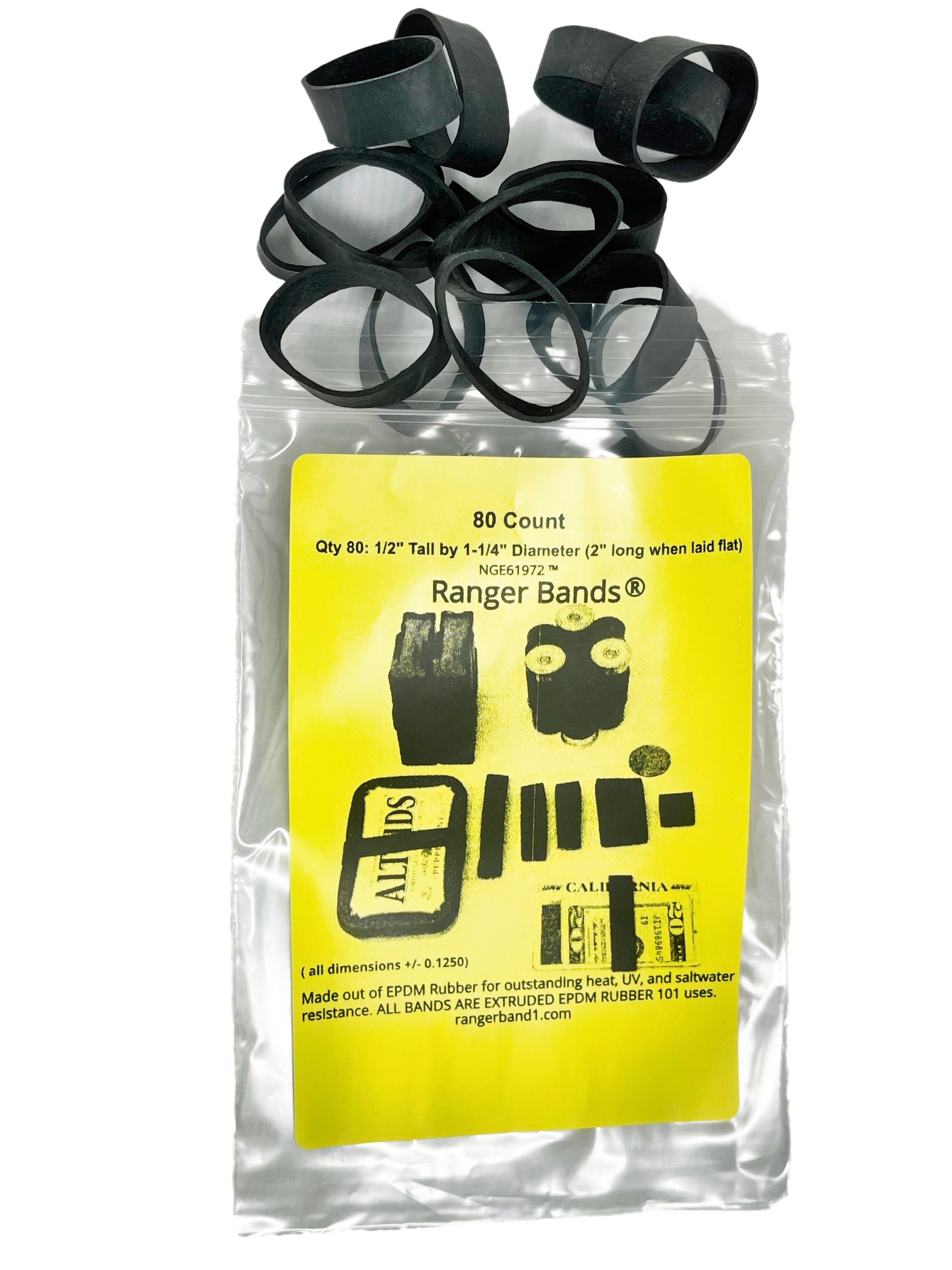 thumbnail image 2 of Ranger Bands® EPDM Rubber Straps – Multi-Color Mix (21 Count) For Camping/Organizing 2 of 4