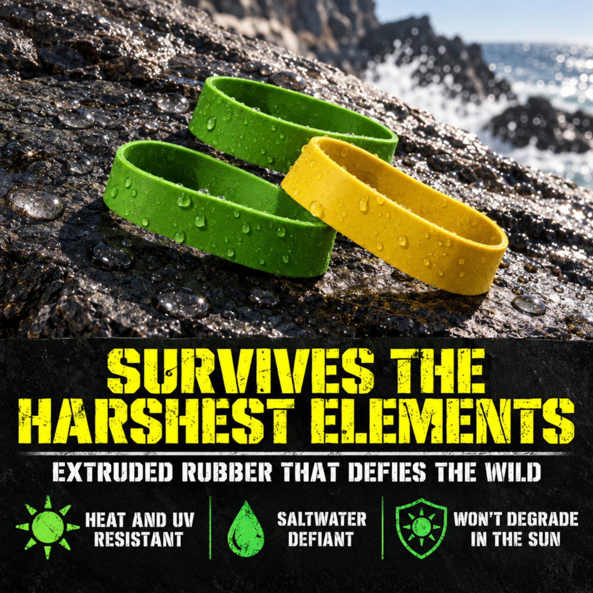 Ranger Bands® Mixed 40 Count Extra Stretch Safety colors Made from EPDM Rubber for Survival, Emergency Tinder and Strapping Gear Made in the USA