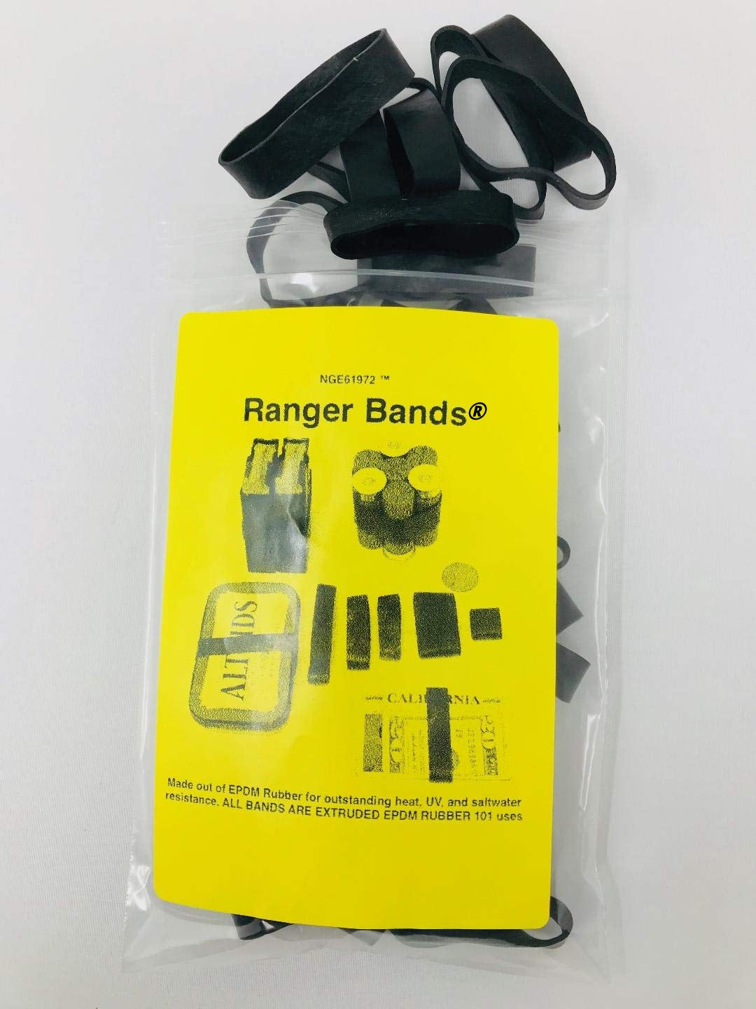 Large Ranger Bands Ranger Bands® Mixed 24 Count Extra Stretch Made of EPDM Rubber and 1 P