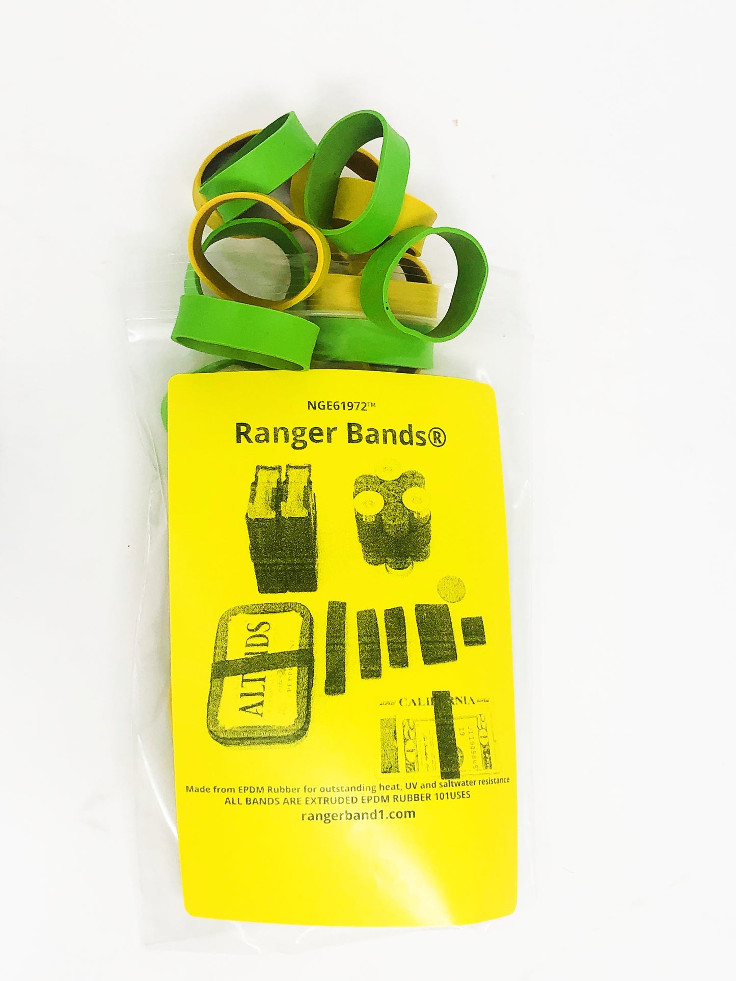 Ranger Bands® Mixed 24 Extra Stretch Safety colors small Made from EPDM Rubber for Survival, Emergency Tinder and Strapping Gear Made in the USA