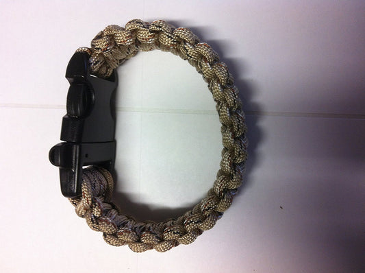 Paracord Bracelet/ Whistle the Ultimate Survival Band! Over 9 Feet of Paracord  Universal Camouflage