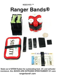 Ranger Bands EPDM Secure ropes, cords, cables, hoses, lines, straps, bandoliers, magazines, bipods, belts, suspenders, antenna.